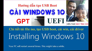 hướng dẫn chi tiết cài win 10 bằng usb chuẩn uefi  | install windows 10 by usb, uefi standard