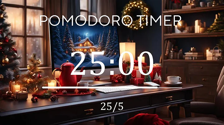 Christmas Study Session 🎄 25/5 Pomodoro Technique, Christmas Jazz music + Frequency🎄