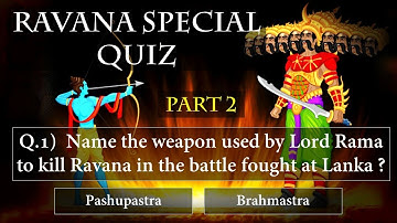 Ravana Special Quiz | Dussehra Special | let see how much do you know? | The Question Lab