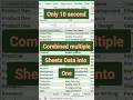 Combined multiple Excel Sheets in One Sheet within 10 seconds #exceltips #exceltricks #excel