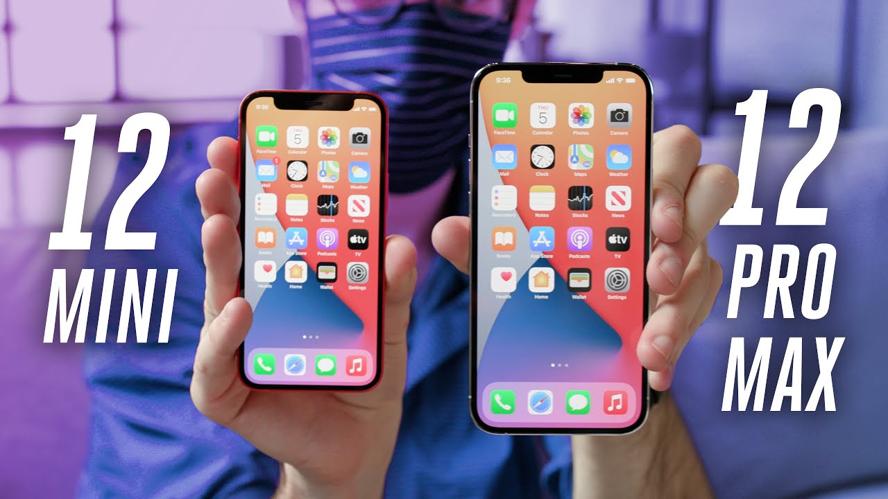 IPhone 12 Mini Vs 12 Vs 12 Pro Max Size Comparison YouTube