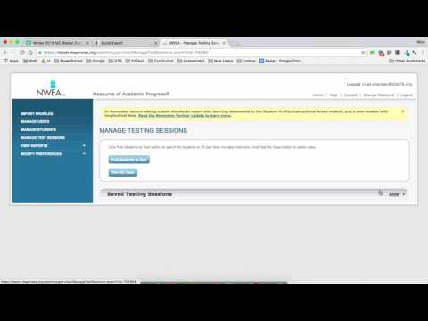 How to Create Test Session in NWEA MAP