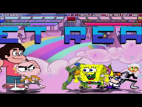 Mugen battle Equation Persons request of team Cartoon Network vs team Nickelodeon