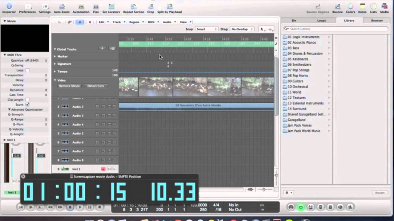 How to export audio to movie without the original sound: Logic 9 - YouTube