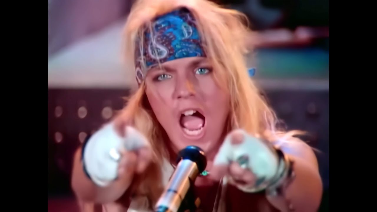Poison Unskinny Bop (Music Video) (1990s Glam Hair Metal Band) (Bret