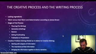 FYS 100: Creativity and the Evolution of the Creative Writer Part 3