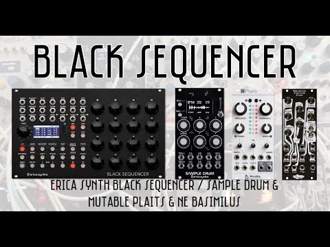 Erica Synths Black Sequencer / Sample Drum & Mutable Plaits & Noise Engineering BIA #modularsynth