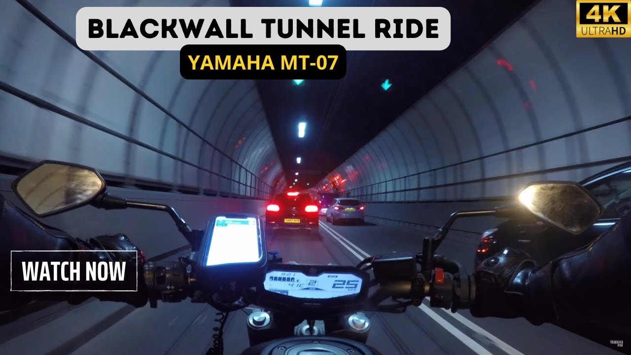 Blackwall Tunnel in London on a motorbike [4K]