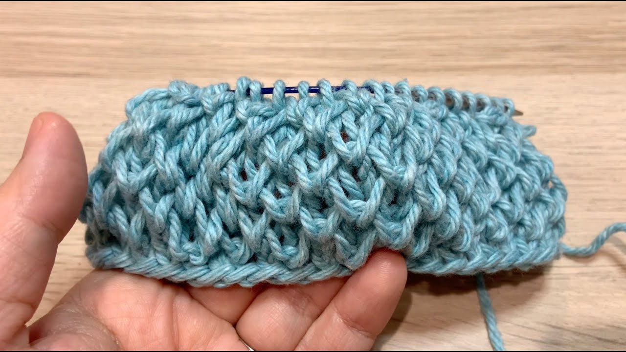Honeycomb stitch pattern (worked in the round)