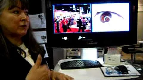 PolyCom's Dr. Deborah Jeffries demonstrates remote...