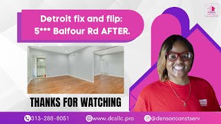 DCS TV Episode 60.1 - Balfour Road Detroit Flip - After | Denson Construction Services