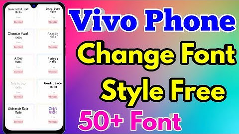How To Change Font Style in Vivo | How To Download Font Style in Vivo