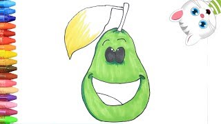 Jak narysować Owoc-Gruszka z MiMi | Rysowanie i Kolorowanie dla Dzieci