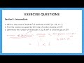 Moles and Gas Volume at STP Exercise Questions