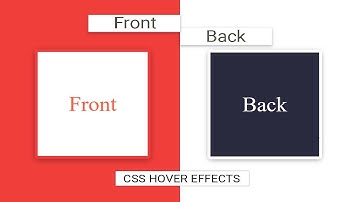 Front and Back Hover Effects Using HTML & CSS | CSS3 Backface-Visibility
