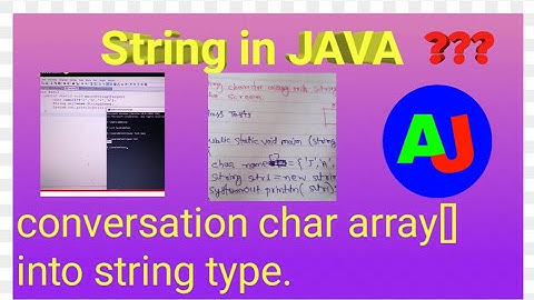 convert char array[] into string type in java | character array to string conversion