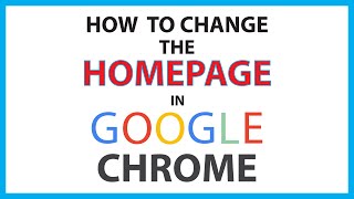 how to change the homepage in google chrome