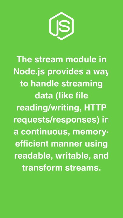 stream Module in Node.js - YouTube