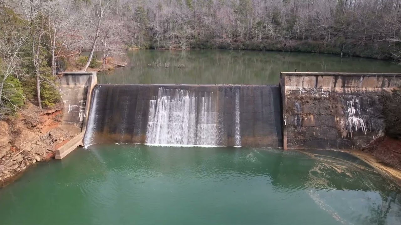 Issaqueena Lake Dam at Lake Hartwell SC. 