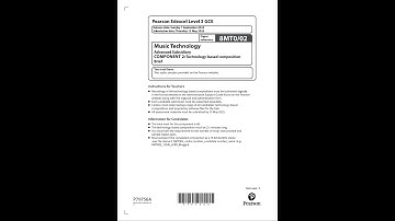 2025 Pearson EDEXCEL As Level Music Technology Component 2 8mt0 02 Technology
