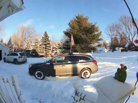 2018 Subaru Outback in deep snow when Trailhawk was stuck