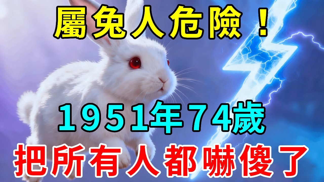 1951年屬兔人，辛卯年生今年74歲 ，1951年屬兔人性格特點太驚人，把所有人都嚇傻了！表面溫和，實則內藏鋒芒，你的命運全被這個性格影響！【悟者思維】#因果 #風水 #運勢 #生肖 #佛教 #財運