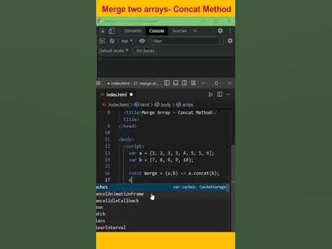 JS tips - Merge Two Arrays using concat Method #shorts #javascript # ...