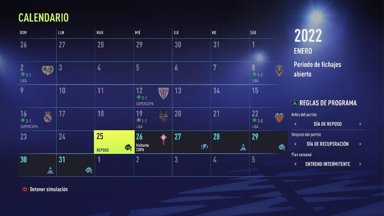 Simulando 10 temporadas con le  atetico de Madrid