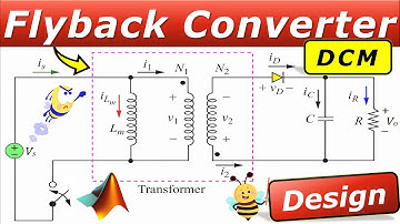 ⚡ Flyback Converter Explained - DCM DESIGN 🔋 Theory, Design Example & MATLAB/Simulink Results 👍
