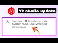 Blank slides or empty playlists in YouTube Music 2025 Recap yt studio update 