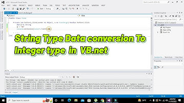how to convert string type data to integer type data in vb.net | str to int conversion in vb.net