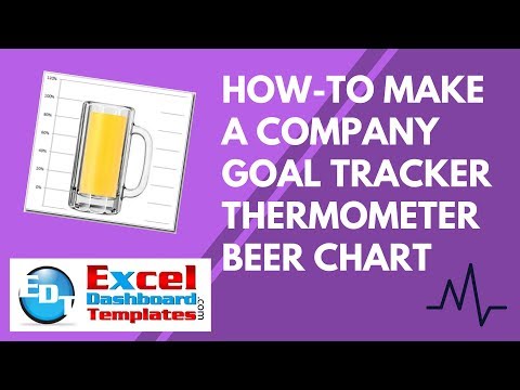 How To Make A Thermometer Goal Chart In Excel You How To Make An Excel Company Goal Tracker Thermometer Beer Chart Dashboard Templates