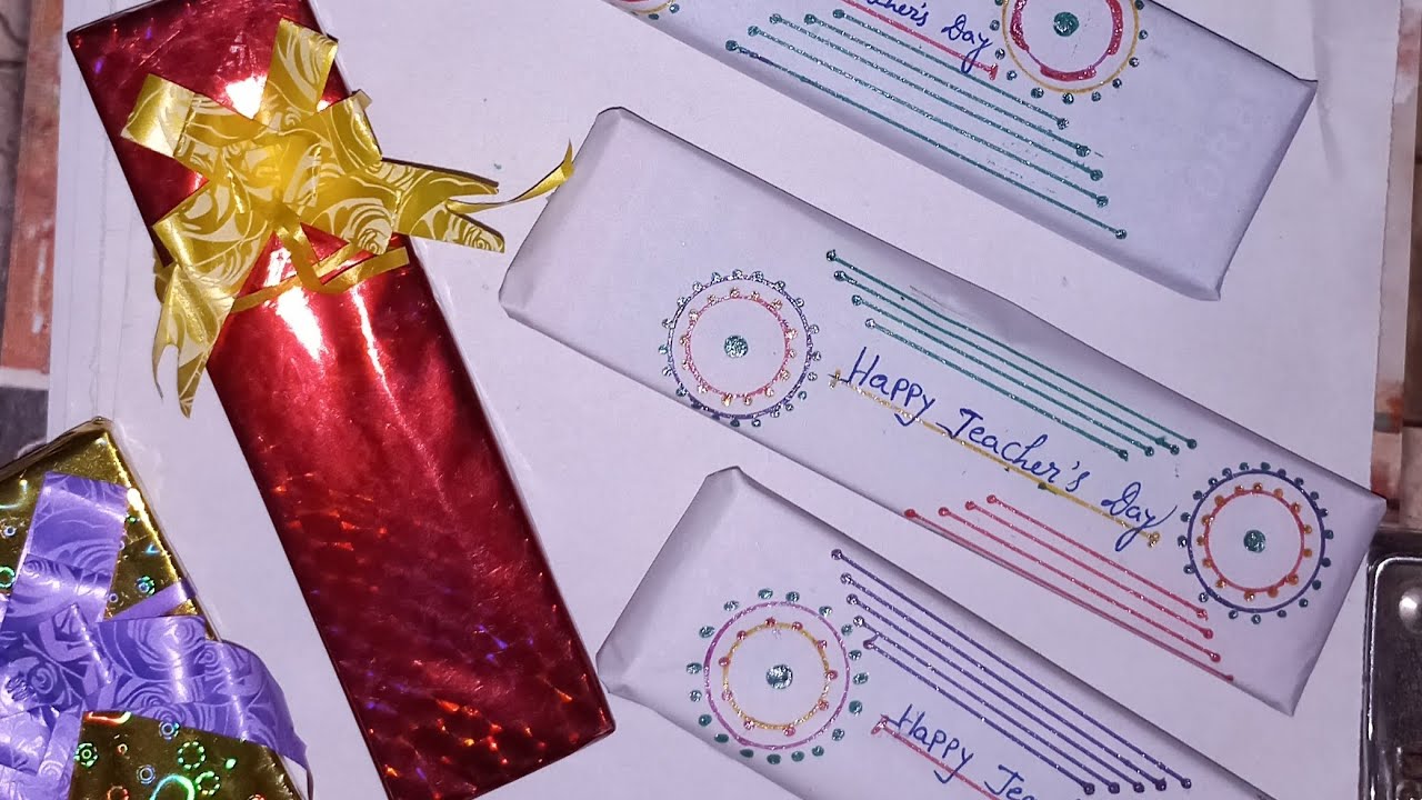 How to Wrap a pen as a gift for Teacher's Day 💖 YouTube