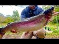 【衝撃映像】怪物級の超巨大サーモンが潜む釣り場がヤバ過ぎた...