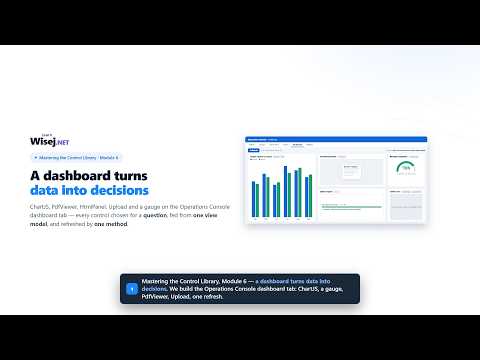 Mastering the Control Library - Module 6: ChartJS, PdfViewer and one dashboard refresh