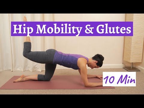 10 Min Hip Mobility & Glutes Strength Pilates Flow | Lower Body Toning Workout | Core and Balance