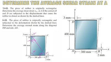 Determine the average shear strain at A. Mechanics of Materials | Engineers Academy