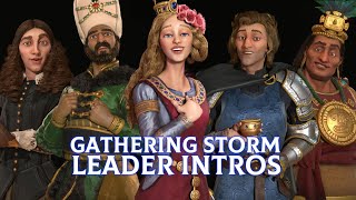 Civilization 6 Gathering Storm - All Leader Introductions