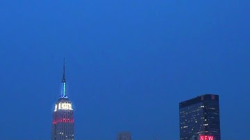 Empire State Building Struck by Lightning