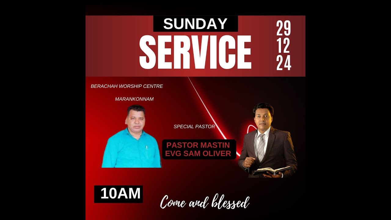 THANKS GIVING SUNDAY WORSHIP  | PR MASTIN  |  EVG SAM OLIVER |  BGM