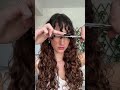 Trimming my curly bangs