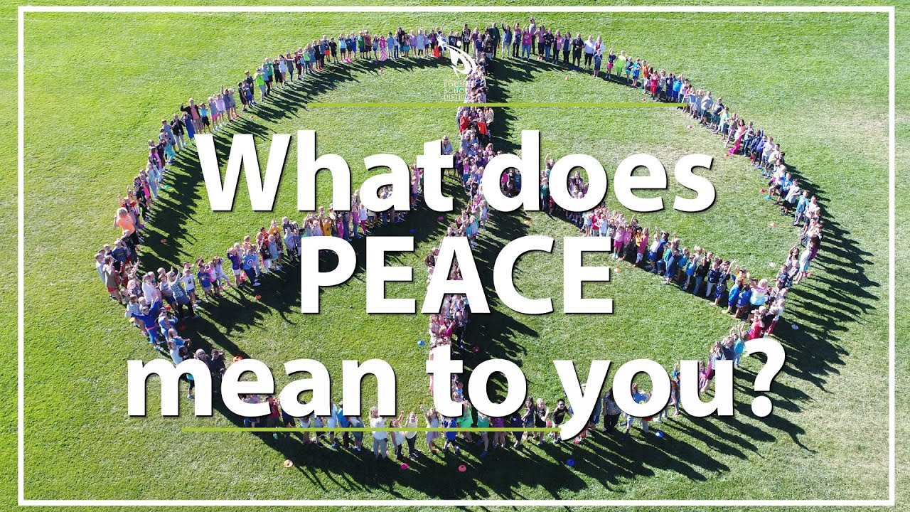 What does PEACE mean to you?? - YouTube