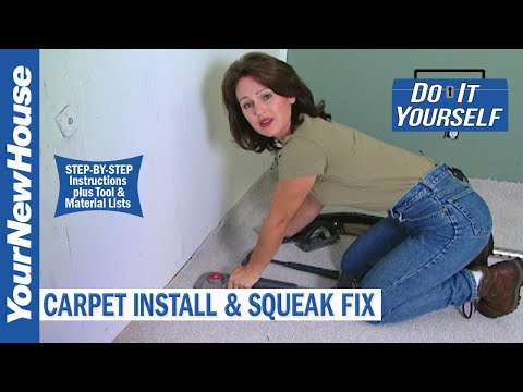 Vídeo: Como você conserta carpete que range sob o piso?