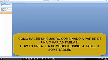 Tutorial: Crear un cuadro combinado en MS-Access