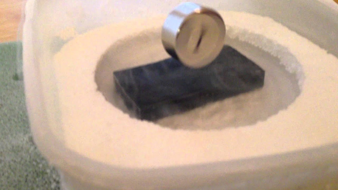 Superconductor With Spinning High Powered Magnet - YouTube
