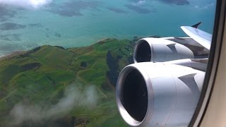 Singapore Airlines Airbus A380  amazing take off in Auckland on our way to Singapore