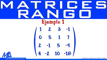 Rango de una matríz método de Gauss | Ejemplo 1