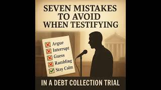 Seven Mistakes to Avoid When Testifying in a Debt Collection Trial
