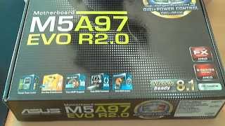Asus M5A97 Evo R2.0 AM3+ motherboard unboxing and overview - YouTube