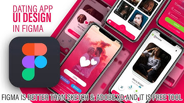 Figma UXUI design & prototyping tutorial. Free & best UI/UX  prototyping tool. Dating app UI design